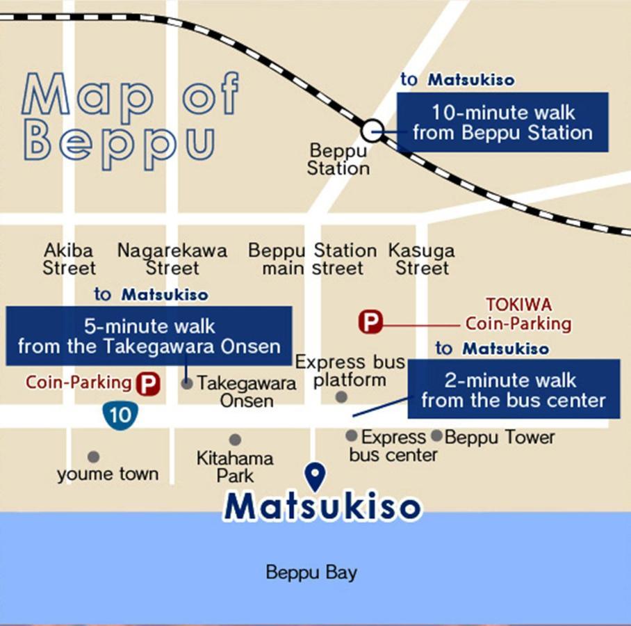 Guest House Matsukiso Beppu Bagian luar foto